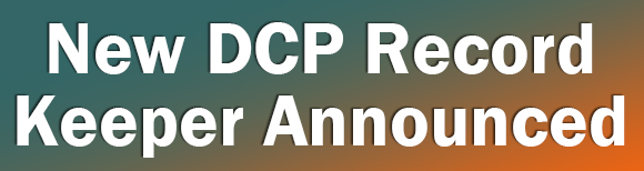 text saying new DCP record keeper announced
