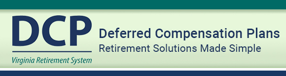 DCP logo with text saying Deferred Compensation Plans, Retirement Solutions Made Simple