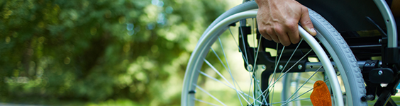 Image of wheelchair wheel