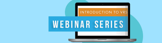 Laptop with text: Introduction To VRS Webinar Series